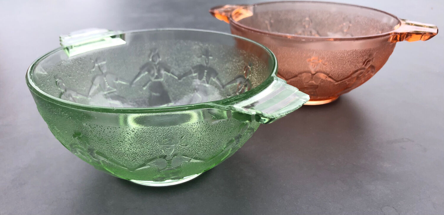 Green glass Breton bowl
