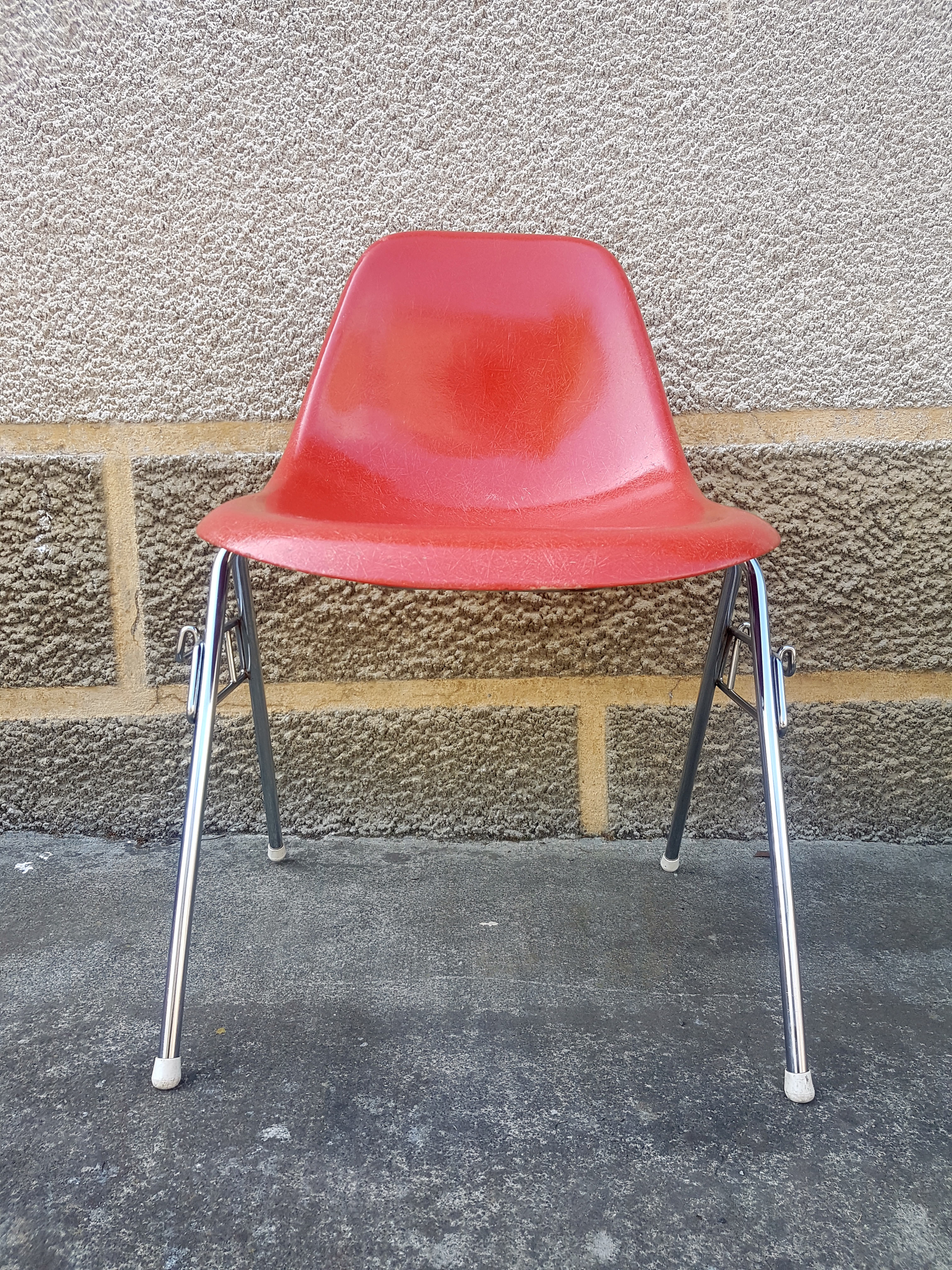 Chair DSS orange by Charles & Ray Eames for Herman Miller years 60