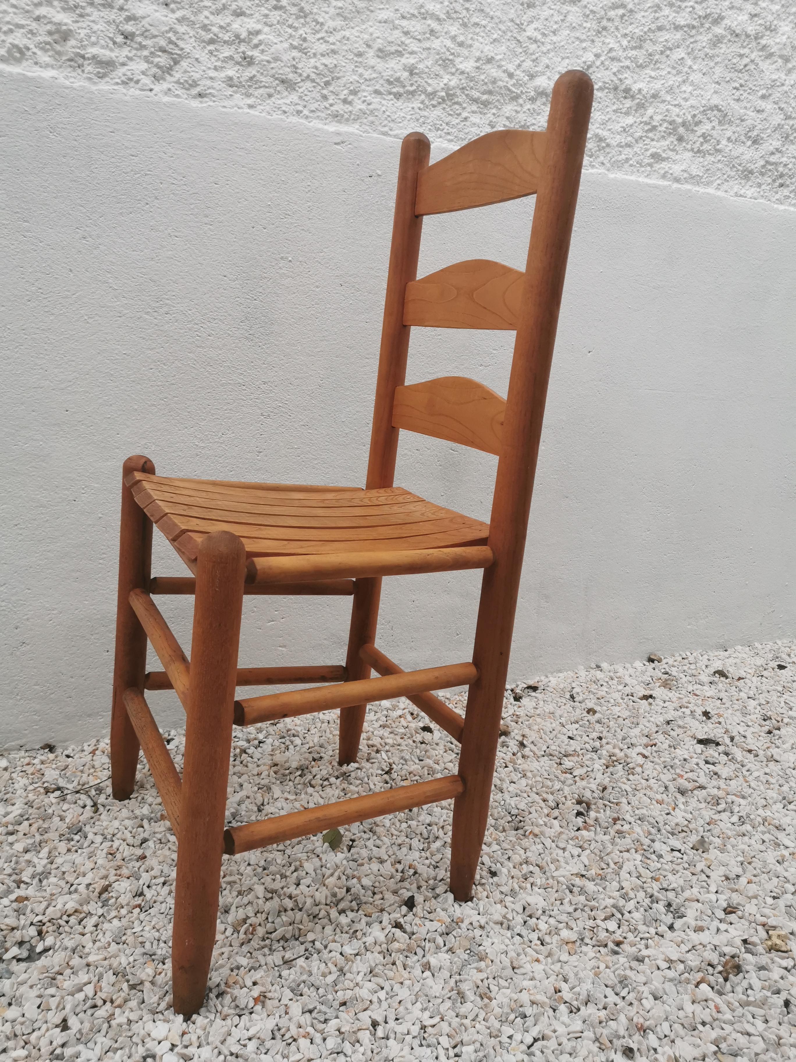 Mid-century pine chair