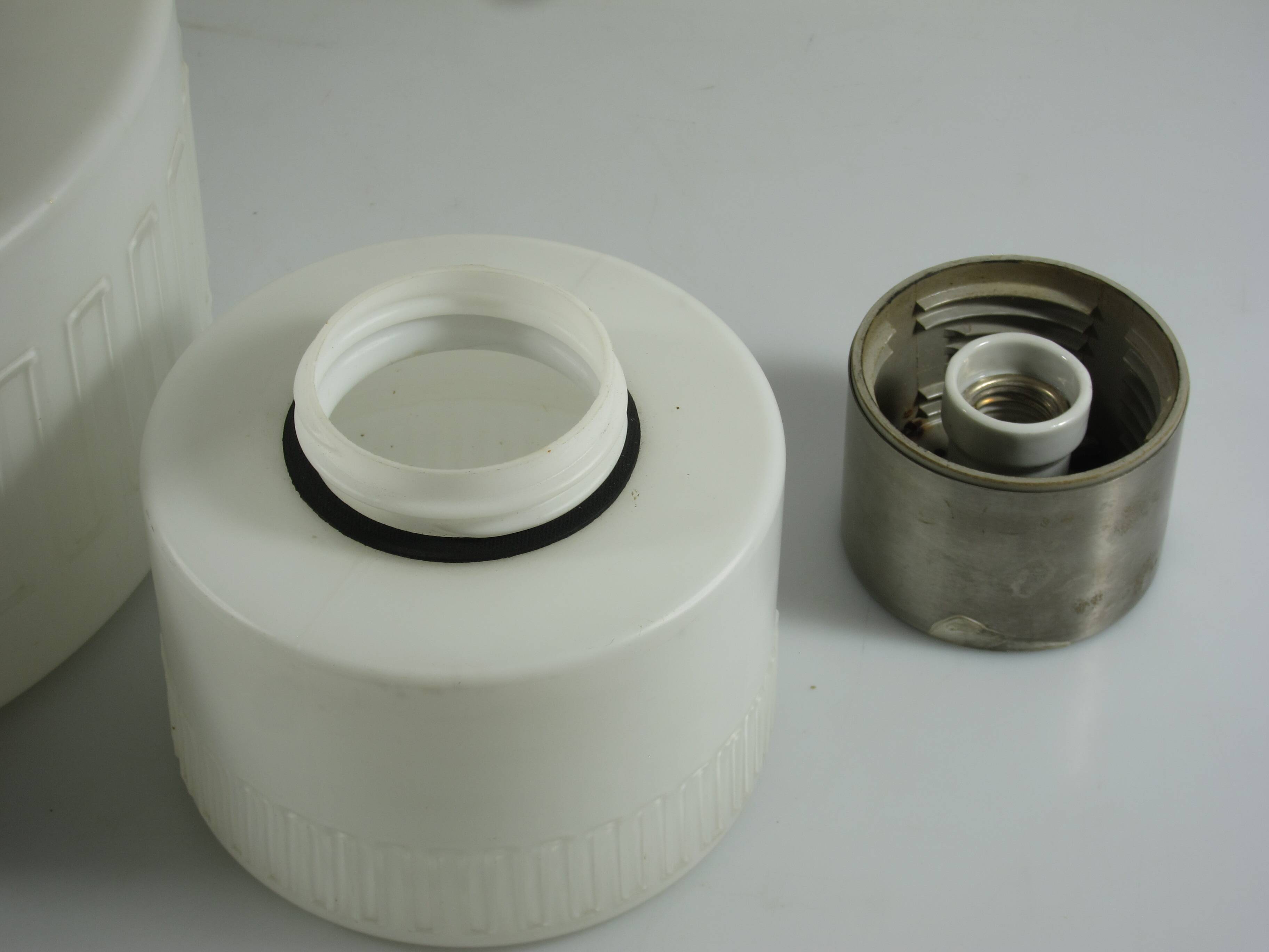 Set of Two 1930s German Art Deco Ceiling Lights, Wila Leuchten, Opal Glass