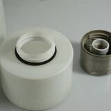 Set of Two 1930s German Art Deco Ceiling Lights, Wila Leuchten, Opal Glass