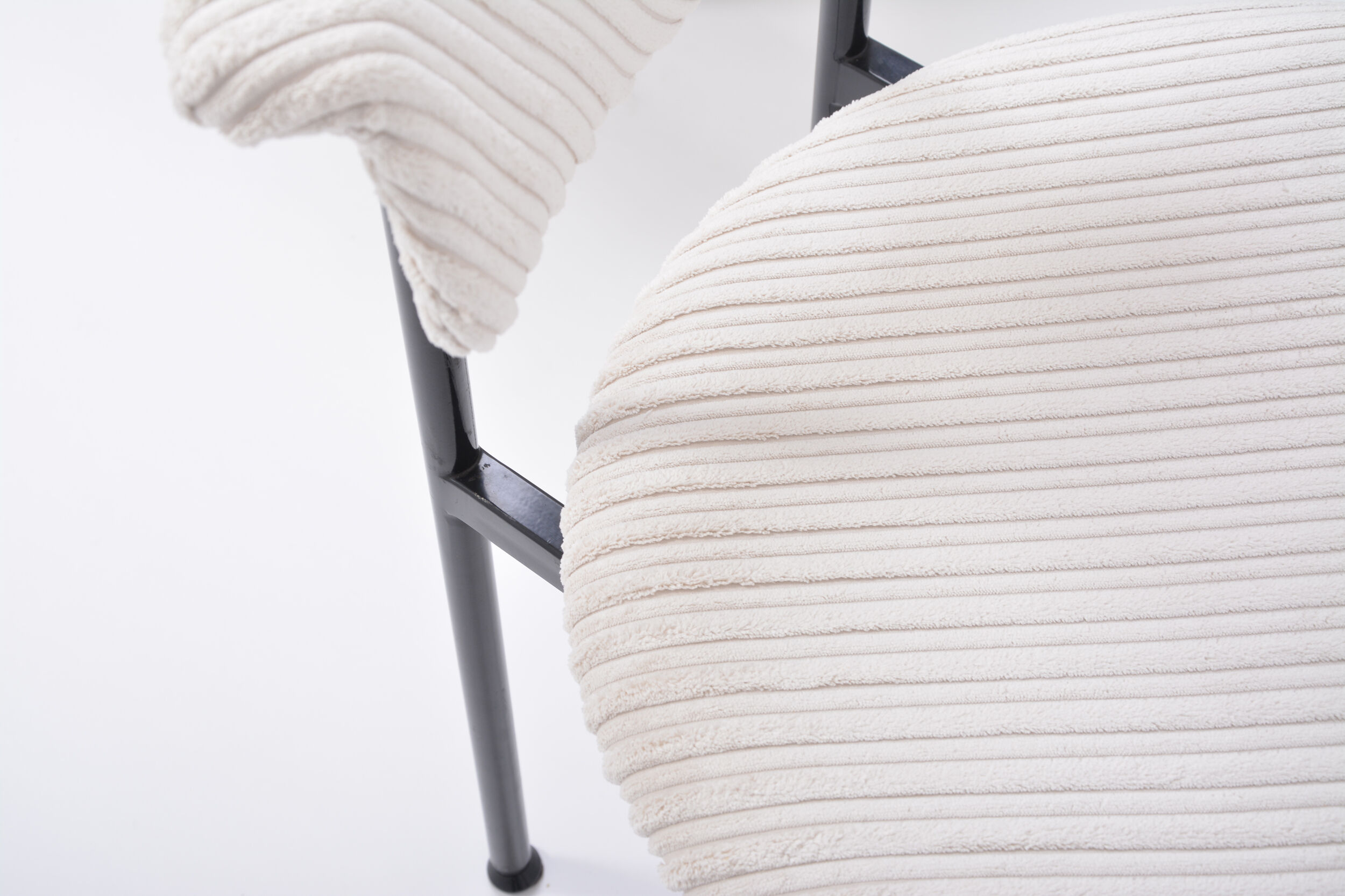 Set of Three Dutch White Alpha Chairs Designed by Rudolf Wolf, 1960s