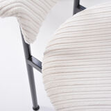 Set of Three Dutch White Alpha Chairs Designed by Rudolf Wolf, 1960s
