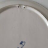 Assiette faïence peinte à la main, bouquet fleuri