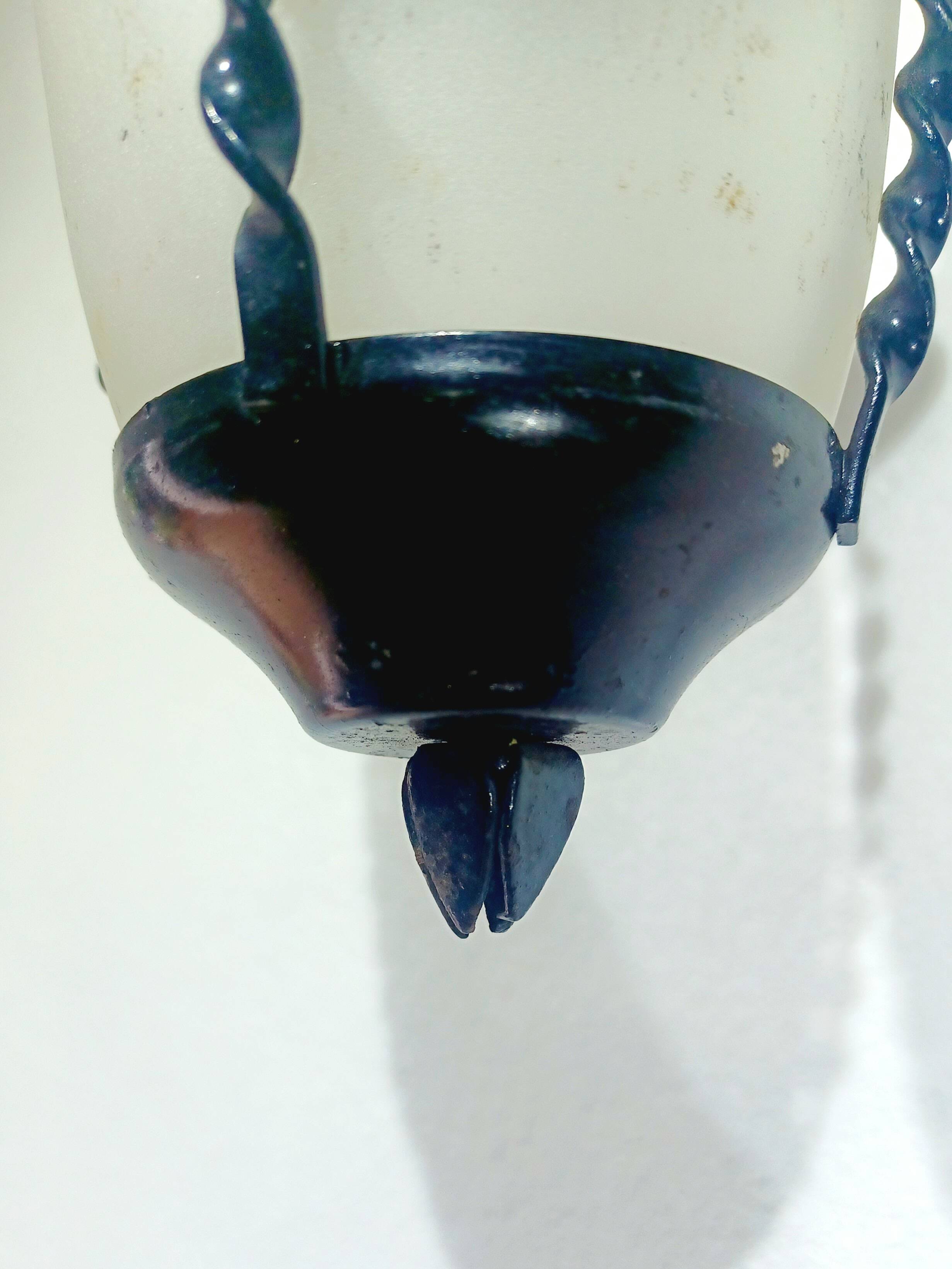 Small 1-light wrought iron lantern