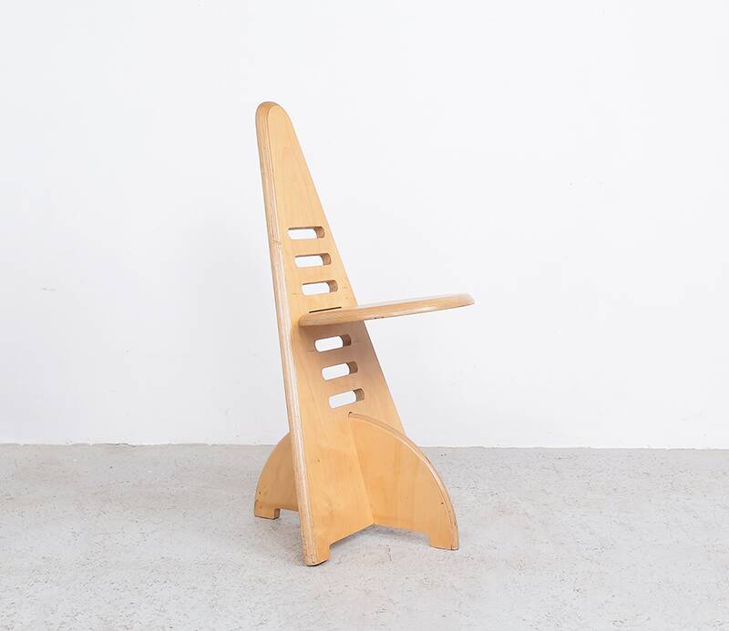 Lundi-sit adjustable wooden chairs, Lundia 1980s