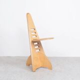 Lundi-sit adjustable wooden chairs, Lundia 1980s