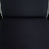 Set of 4 comfortable black vintage design armchairs