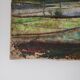 Large old painting landscape painting of rice fields and mounting