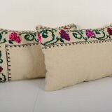 Set of two aubusson turkish kilim pillows