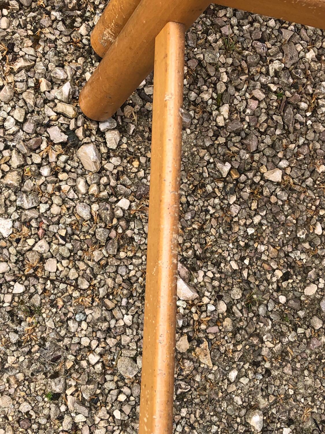 Set of 4 solid vintage brutalist chairs