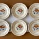 6 antique flat plates in Sarreguemines earthenware