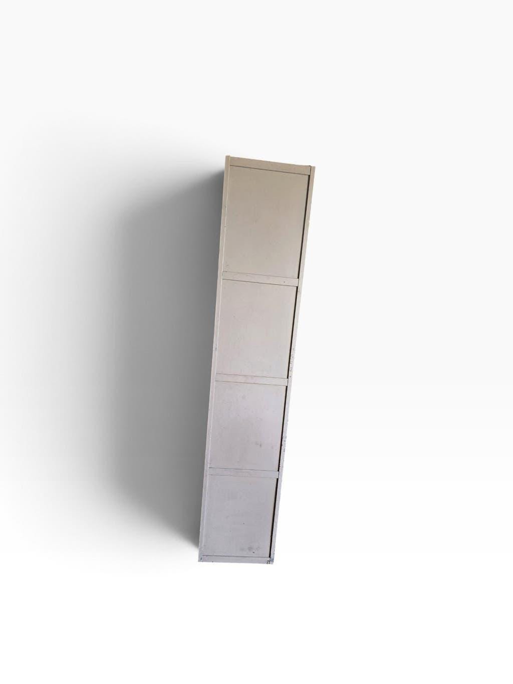 Light taupe vintage cabinet with sliding doors KEWLOX