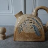 Modernist teapot art deco in stoneware