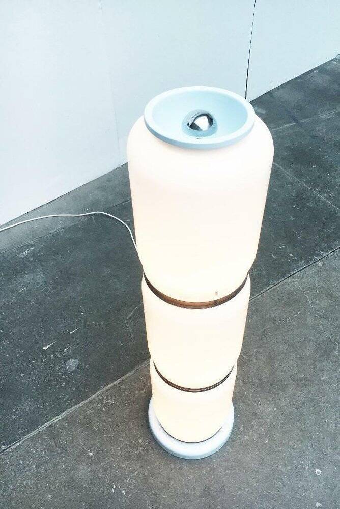 Mid-century Italian space age glass floor lamp from the 1960s.