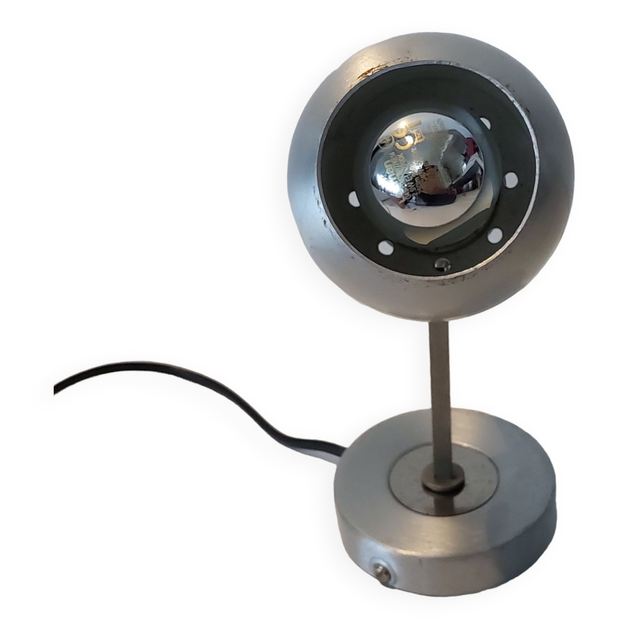 Adjustable wall lamp in brushed aluminum 1960/70