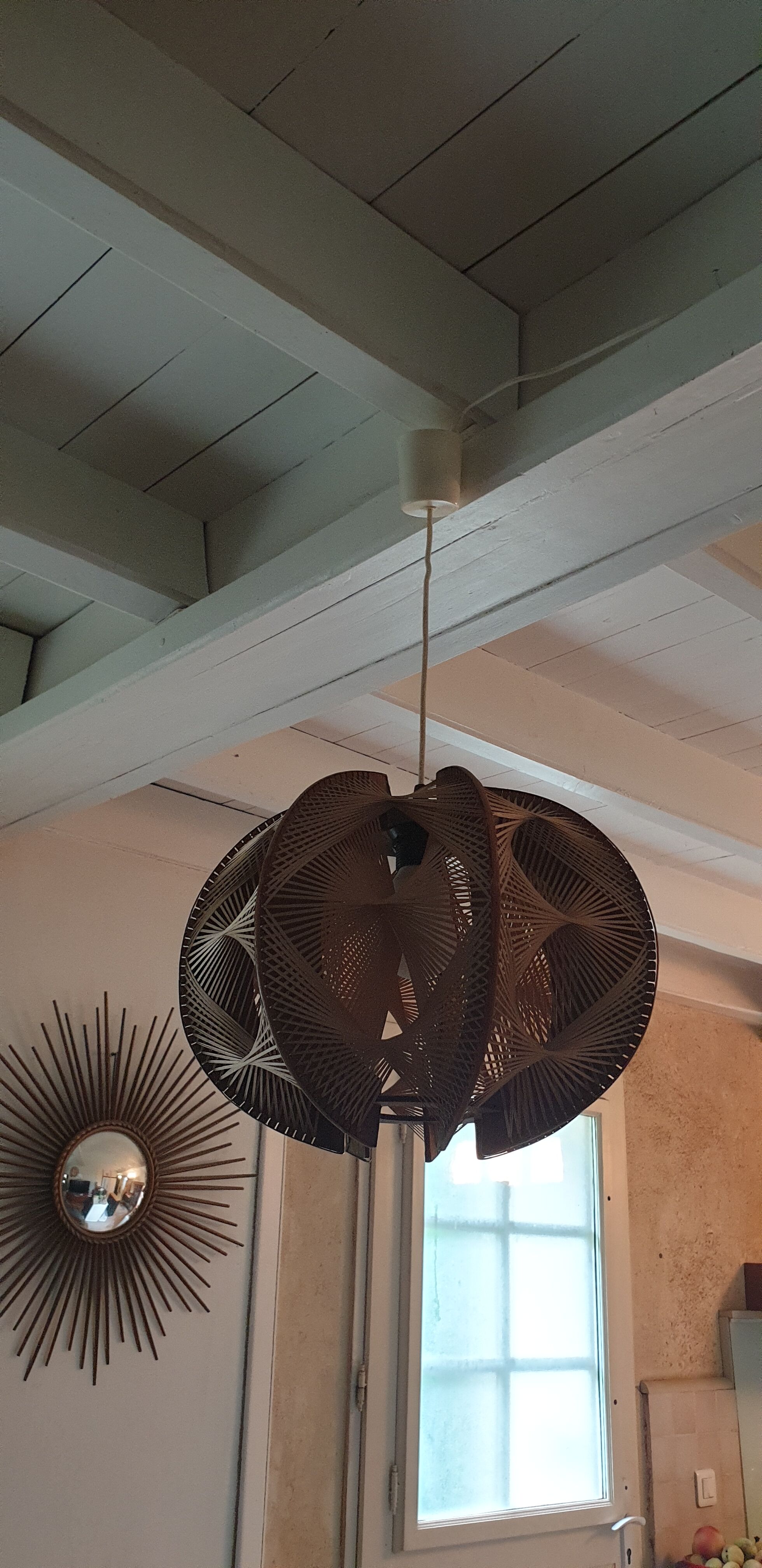 Scandinavian suspension wires and wood