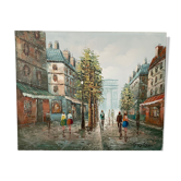 Painting View of Paris by Henry Rogers (Champs Élysée - Arc de Triomphe)