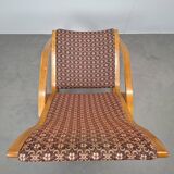 1930s Art Deco Czechoslovak Bentwood Rocking Chair with Original Upholstery
