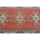 Vintage Turkish hand-knotted wool cotton red area rug 259x351