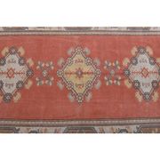 Vintage Turkish hand-knotted wool cotton red area rug 259x351