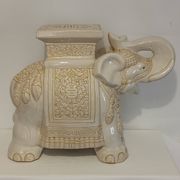 Porte plante éléphant en céramique vintage