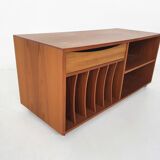 Scandinavian modern teak record player cabinet, Denmark 1960's