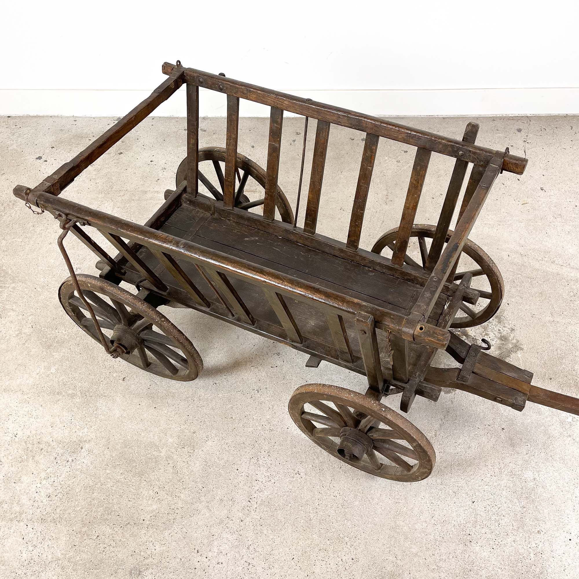 Antique german goat cart farmhouse wagon