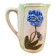 Vintage blue floral ceramic pitcher.