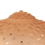 Monumental art deco pink table lamp, Muller frères Luneville, France, ca 1920s