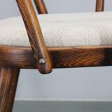 1960s Antonin Suman Set of Six Beech Dining Chairs, Restored