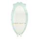 Two-tone glass console mirror with gilded brass. Circa 1950.