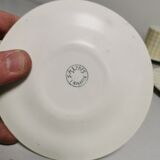 Service of 6 coffee cups and cassocks. faience of salins france . vintage ceramic 50s 60s