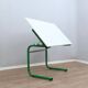 1960s Bieffeplast vintage green metal frame desk