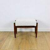 Edmund Homa stool, cream ivory white boucle seat - 2 pieces available