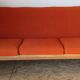 Scandinavian orange wool sofa