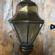 Old brass wall lamp + glass + vintage mirror back