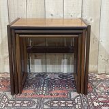 Suite of 3 G-Plan nesting tables in teak from the 70s