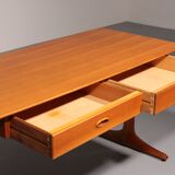 Italian Architect's Walnut desk, Gianfranco Frattini for Bernini 1950