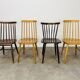 4 Scandinavian chairs with bars from the 60s