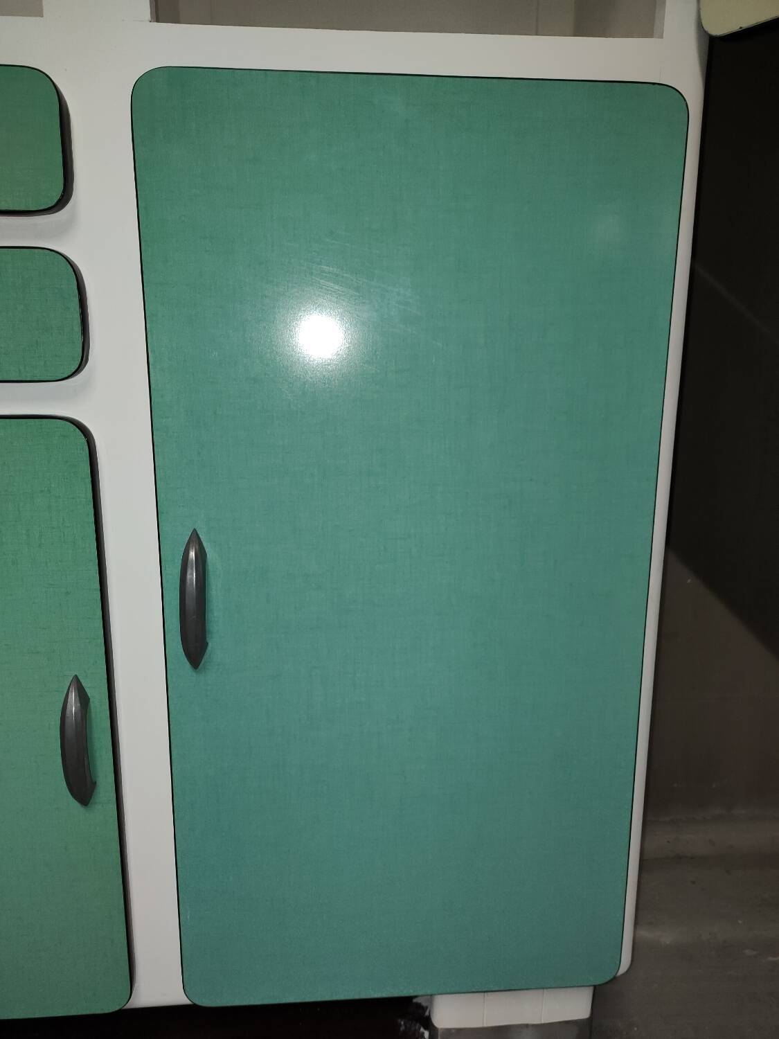 Green Formica cupboard or sideboard - 1960s