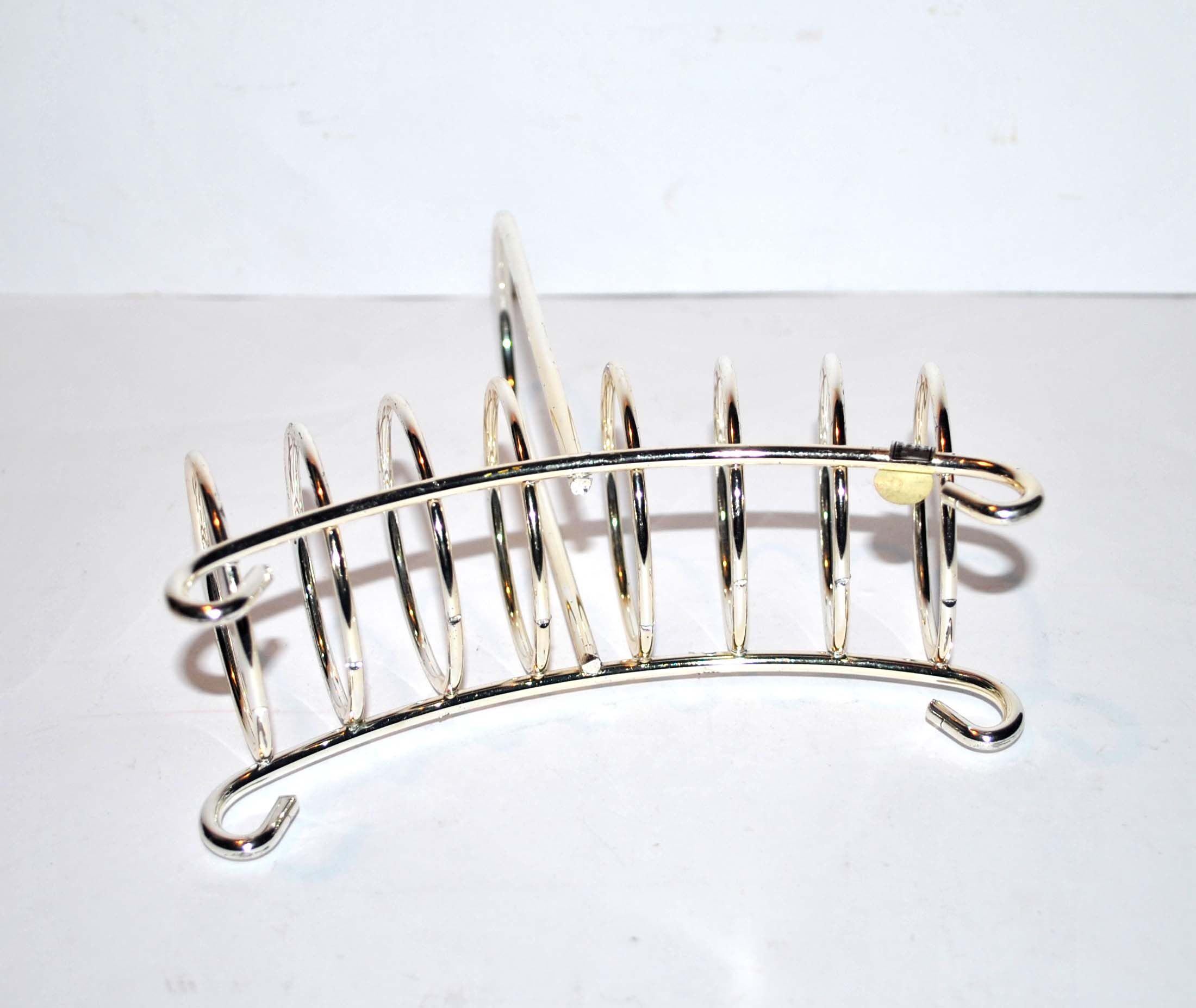 Vintage toast holder in silver metal BMF West Germany