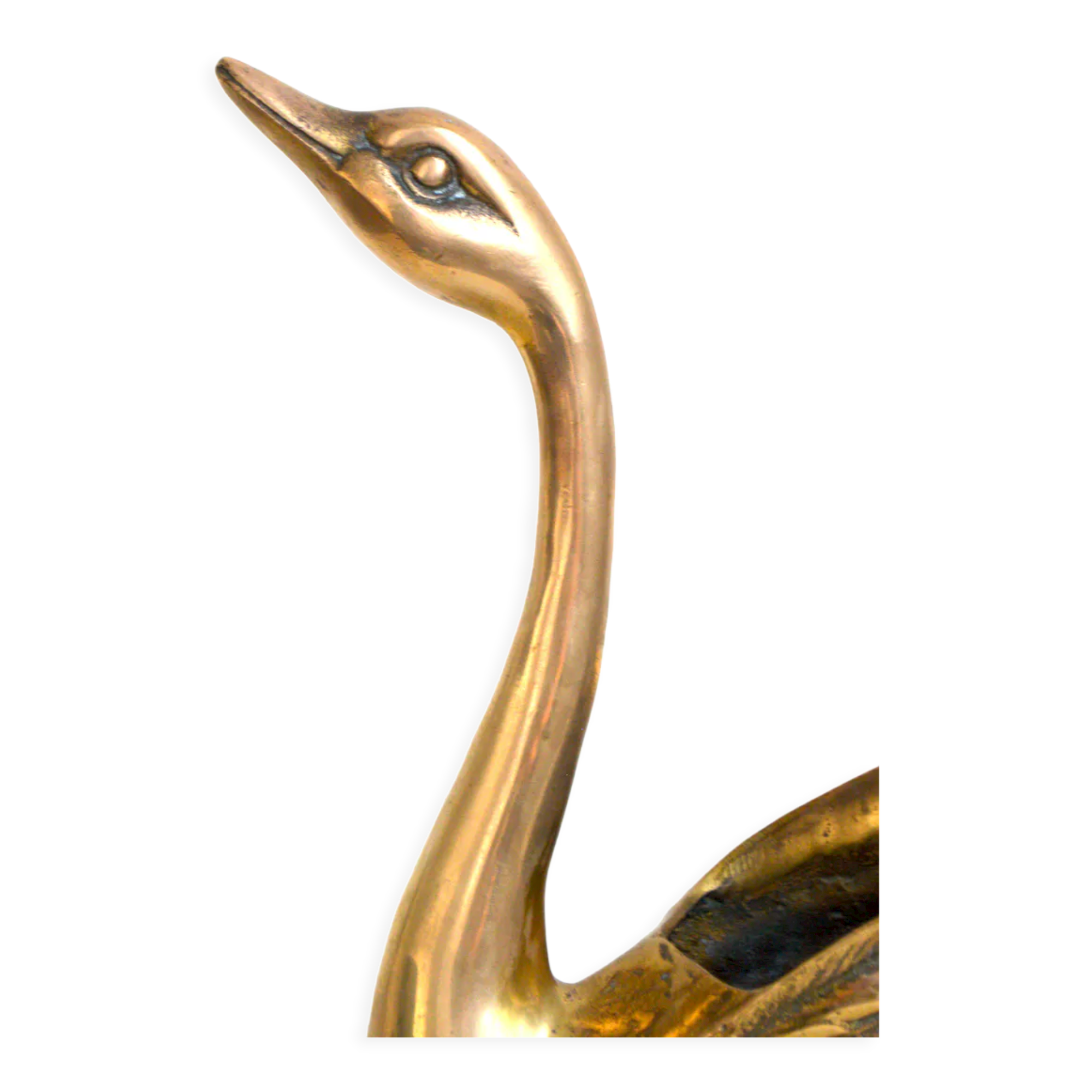 Brass swan pot cover