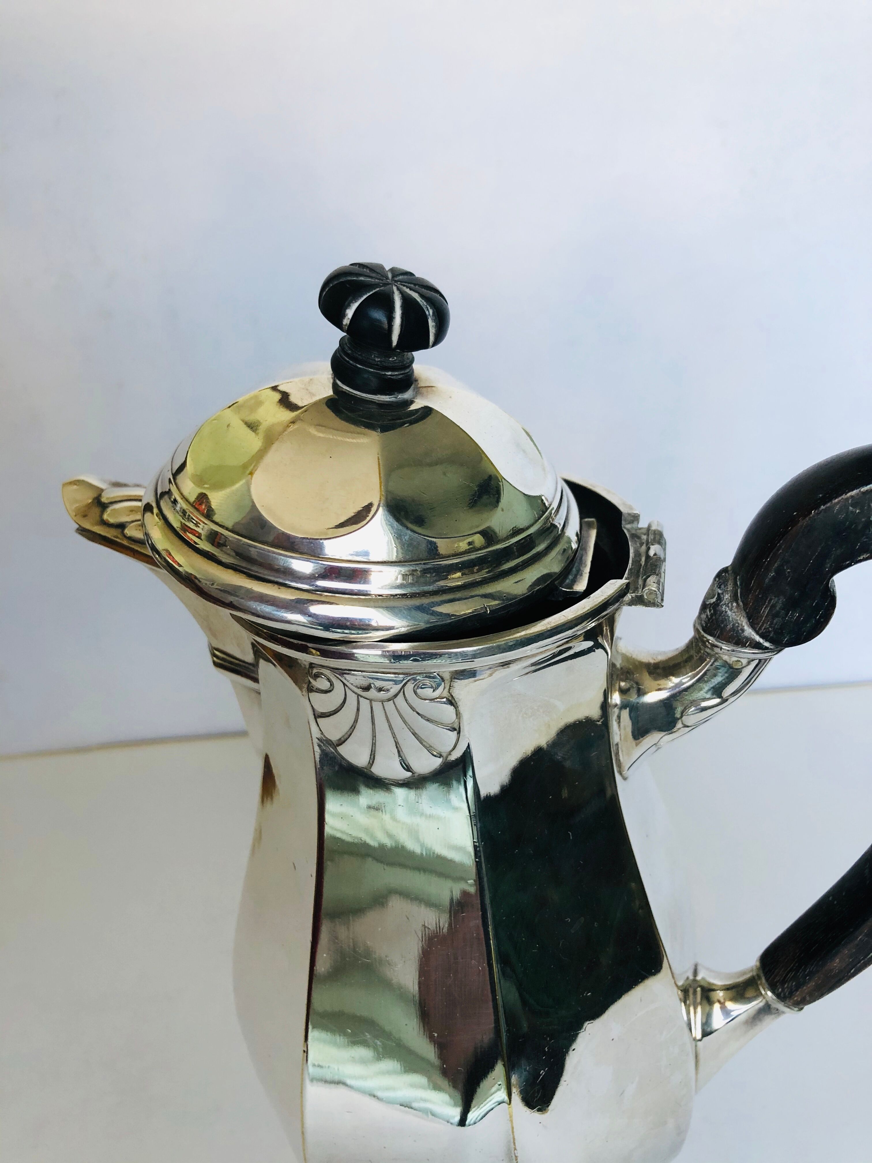 Tea service party and silver metal coffee