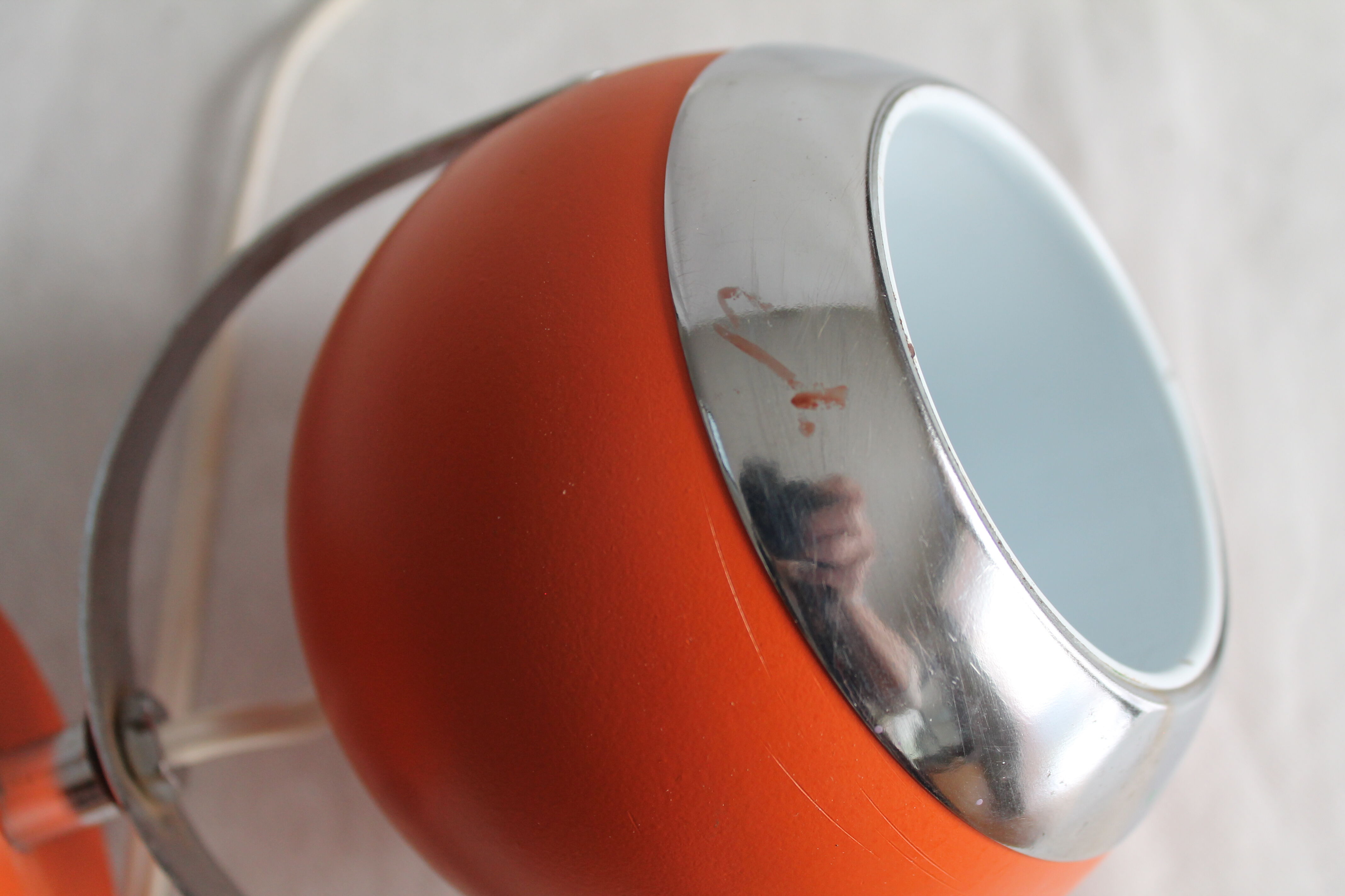 Lamp ball 70 orange metal