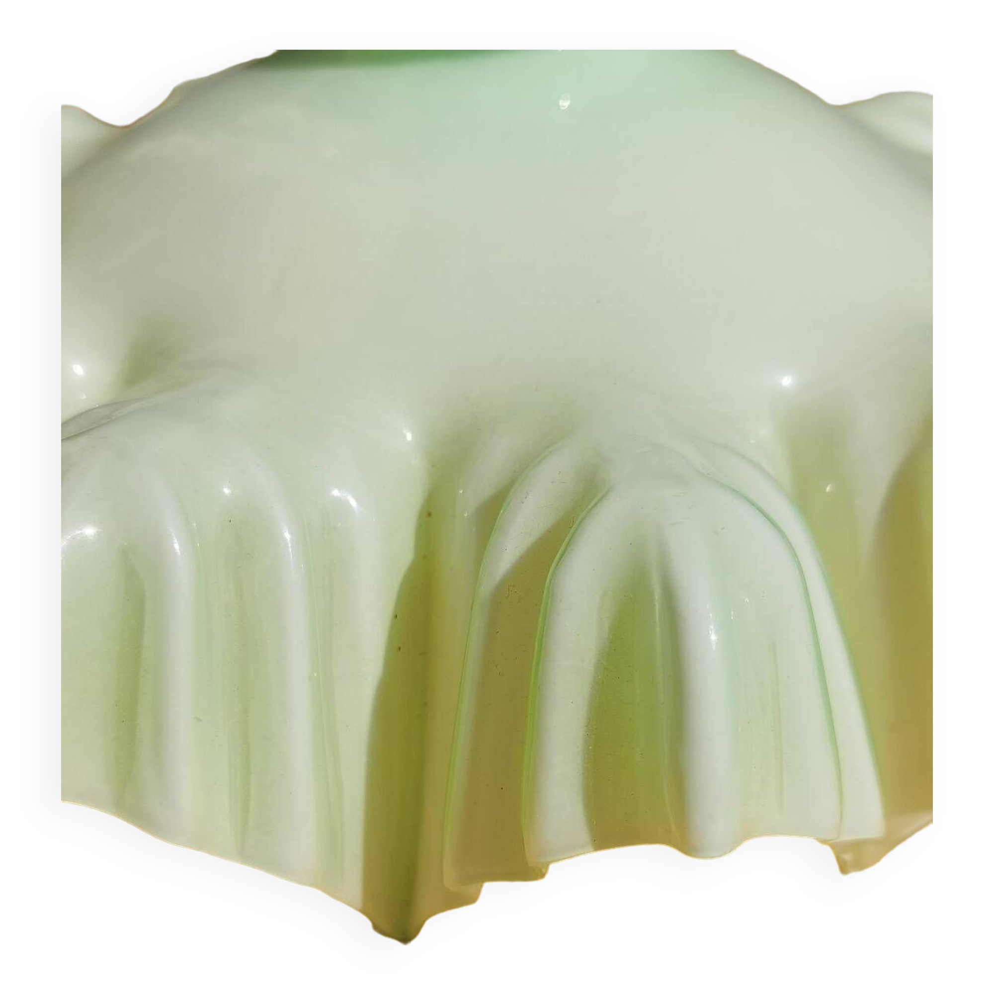 Draped opaline pendant light