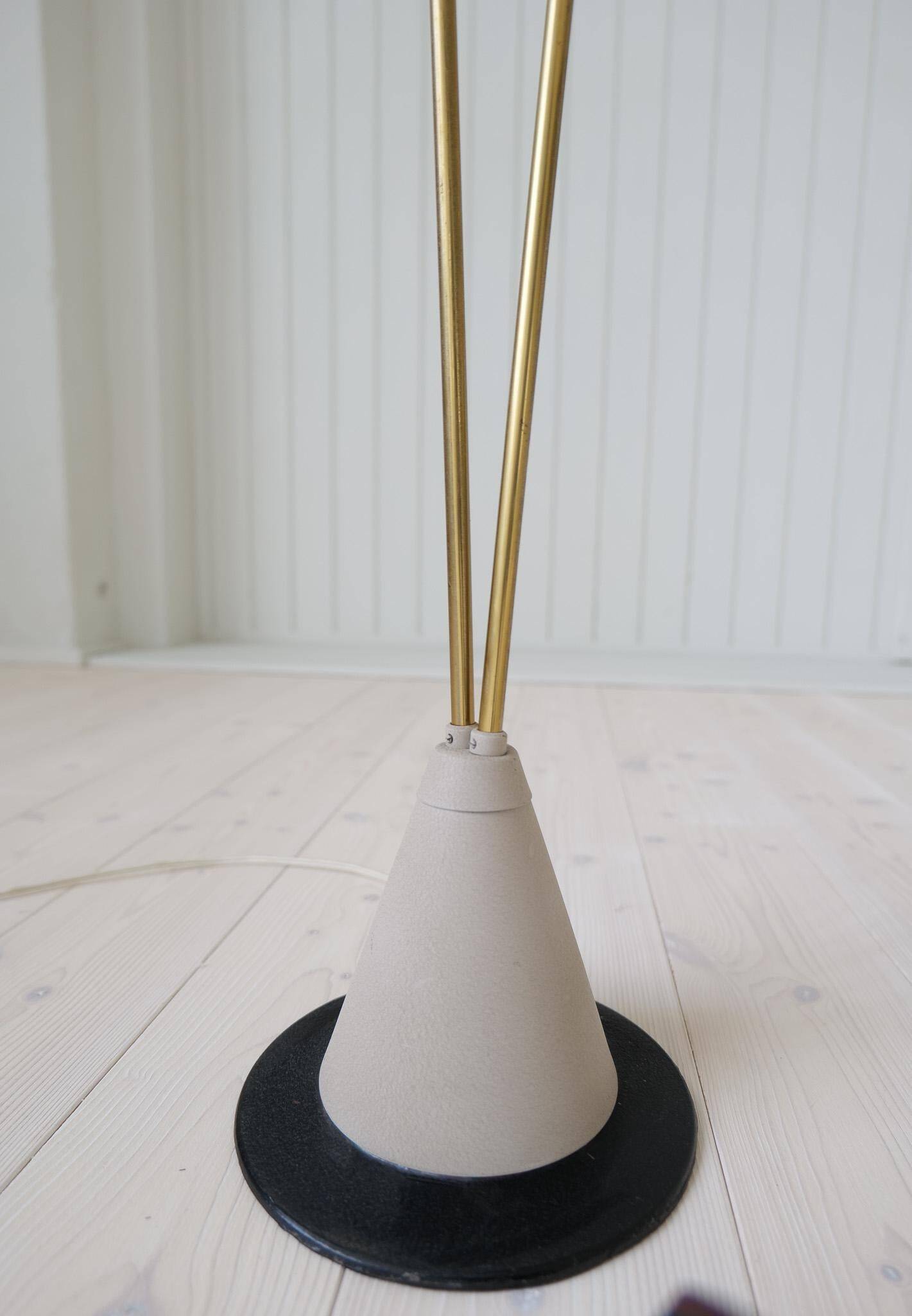 Mid-century floor lamp attributed to Hans Bergström for Ateljé Lyktan, Sweden 1950.