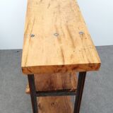 1940s workbench redone in metal and oak board