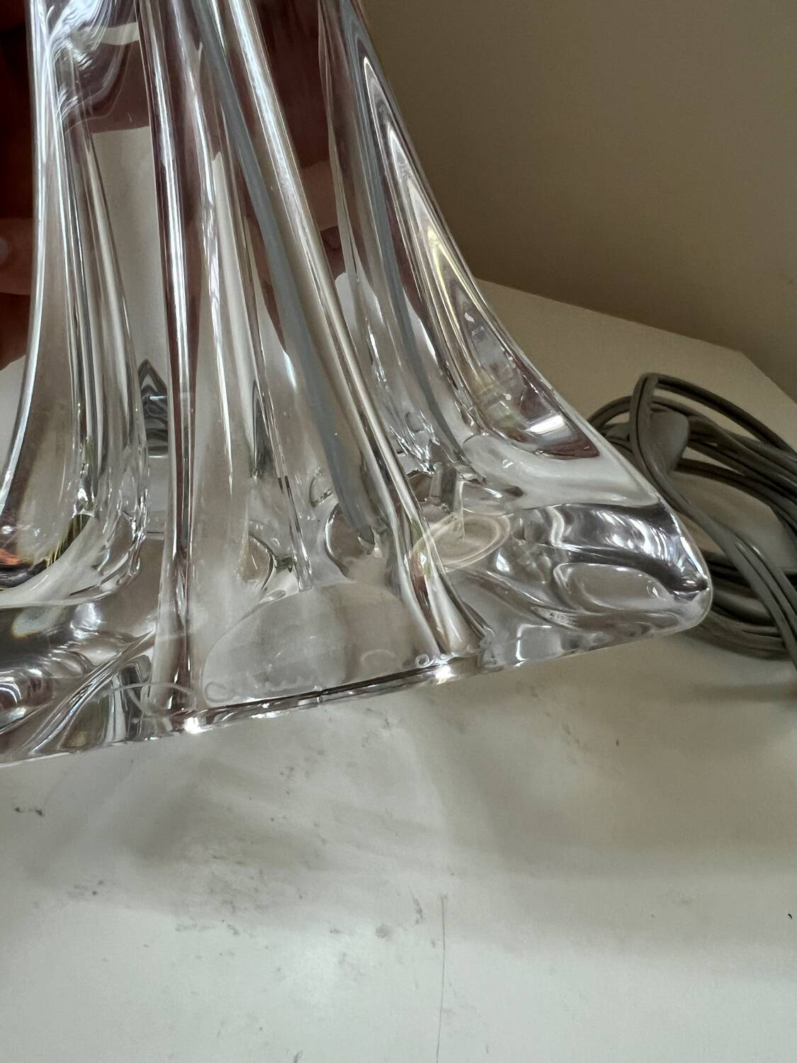 Small crystal bedside lamp Daum France