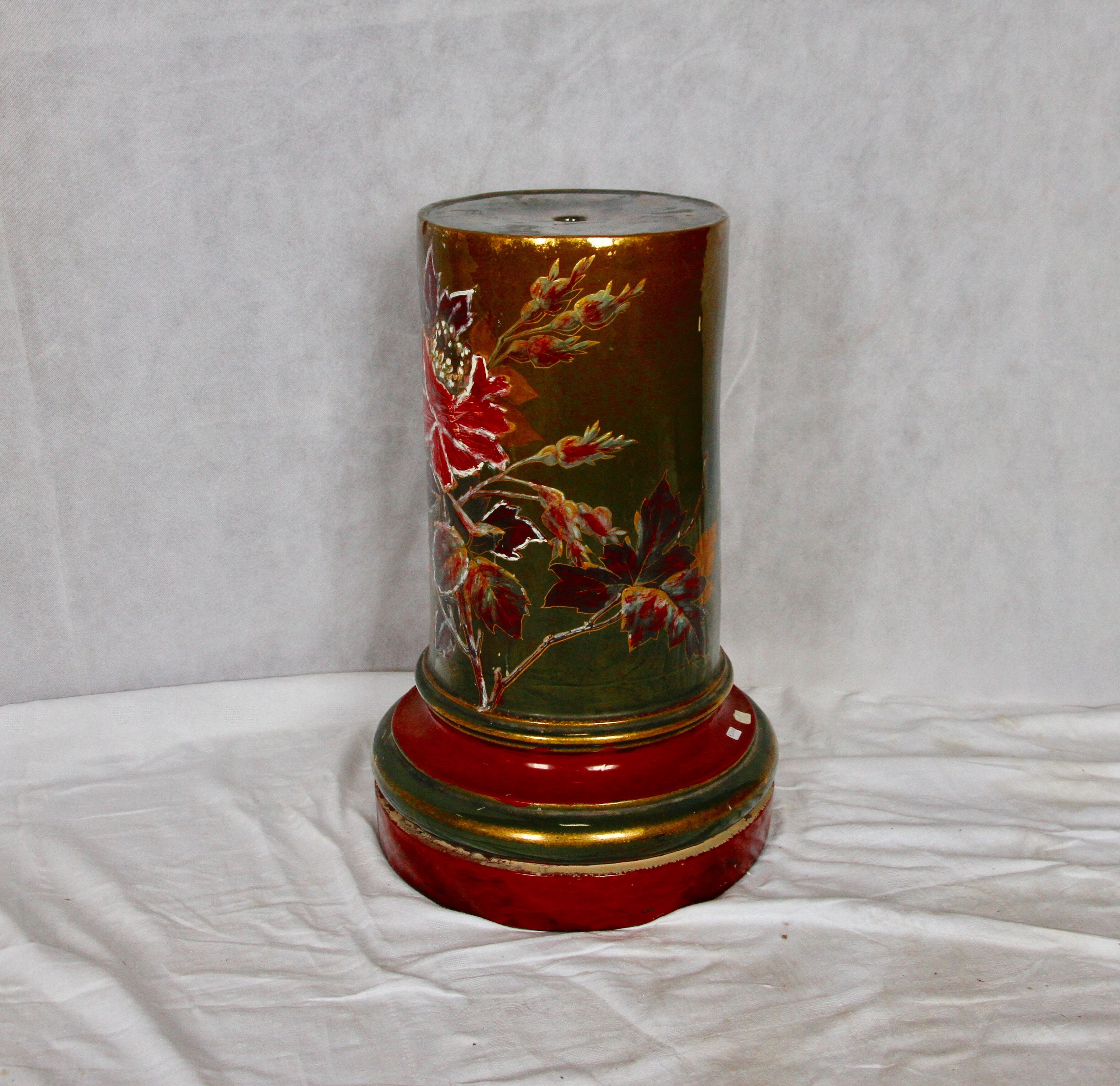 Truncated column / glazed terracotta harness, 20th century